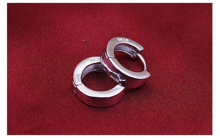925 Sterling Silver Fashion Ultra-small Ear Bone Arc-shaped Ear Ring Mini Circle Ear Buckle Simple Wild Trend Women Men Ear Jewe