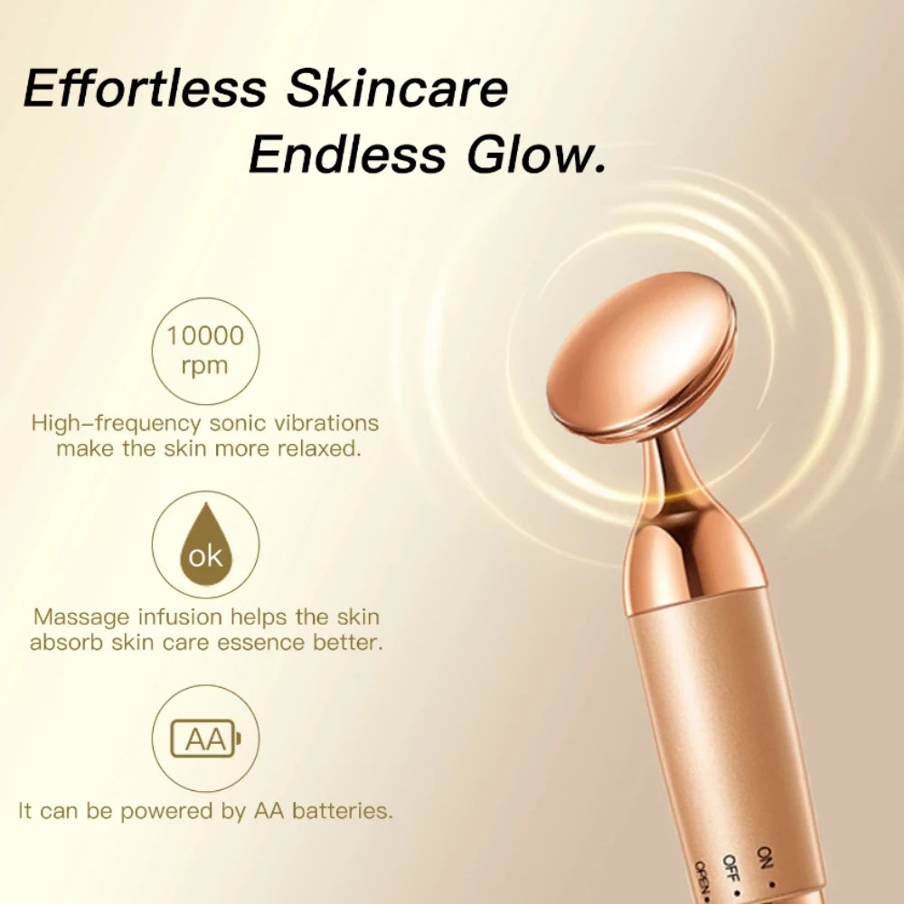 Electric Facial Beauty Devices Face Lifting Anti Wrinkle Facial Eye Massage with Face Cream Introducer Skin Rejuvenation Device