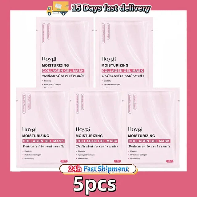 Pink Bio Collagen Gel Salmon Pdrn Face Mask Deep Hydrating Overnight Moisturizing Hydrogel Jelly Face Sheeets Balance Skin Tone