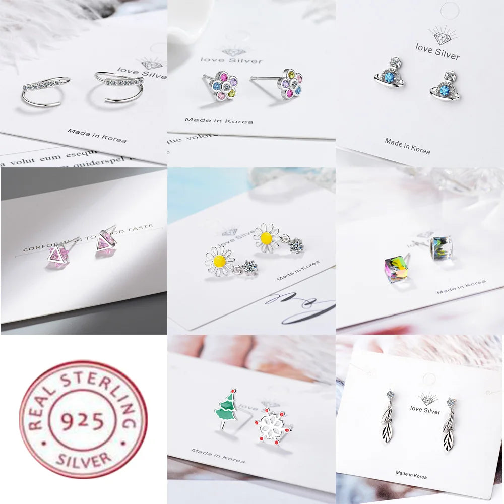 New Sterling Silver Earrings For Women