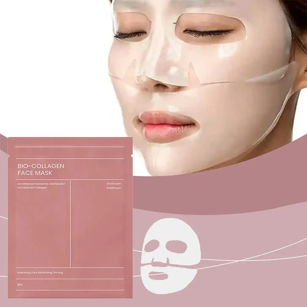 Bio Collagen Face Mask Shrink Deep Hydrating Overnight Mask Moisturizing Refreshing Brightening Face Skin Care