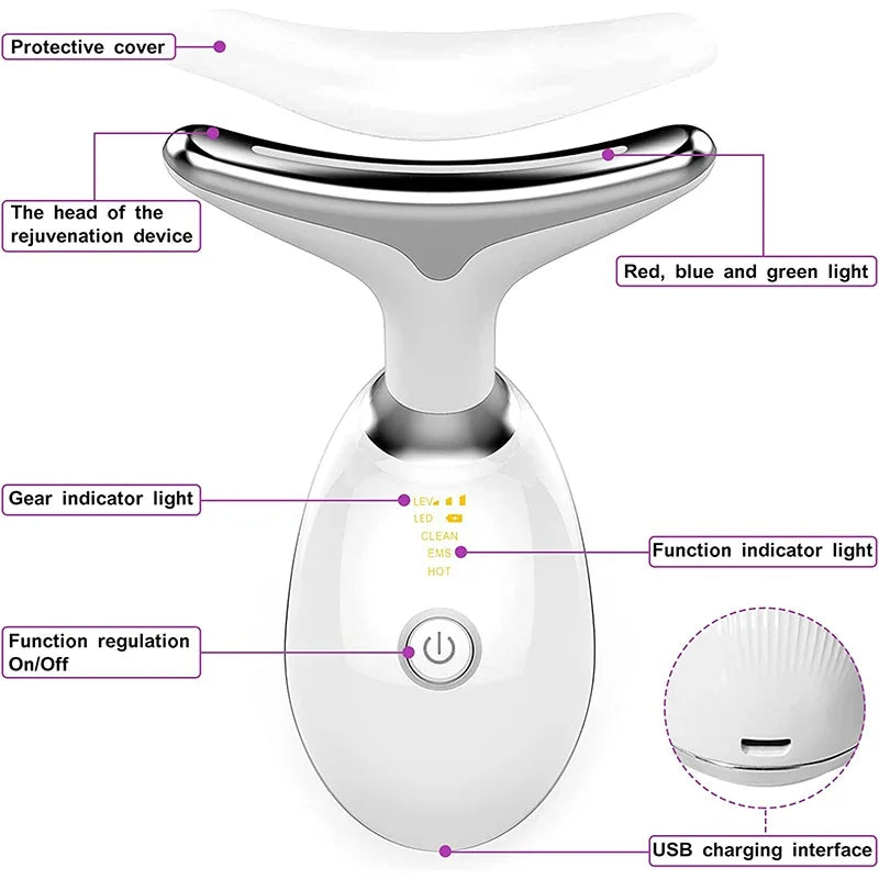 7 Modes Neck Face Lift Neck Beauty DeviceSlim Massager Face Lifting Tightening Facial Wrinkle Remover Face Care Beauty Machine