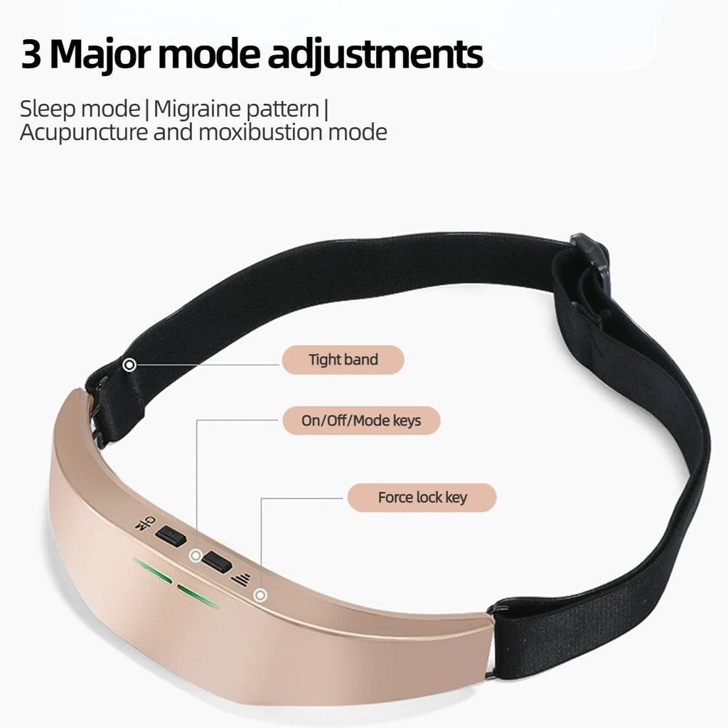 Electric Head Massager Headache and Migraine Relief Brain Stimulator Therapy Machine Migraine Insomnia Release Relax Sleep Care